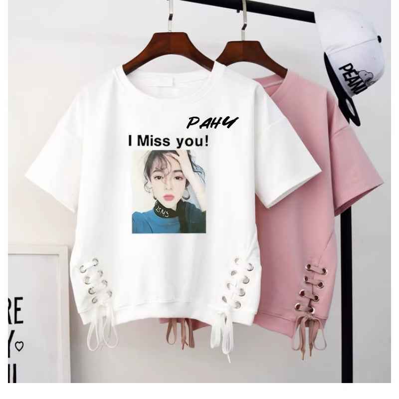 New Short-Sleeved T-Shirt for Women 2025  Korean Style New Loose Women'S White Top Women'S Trendy