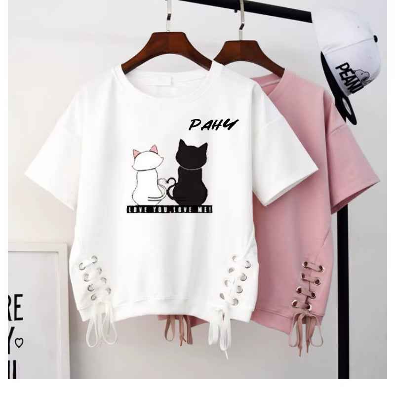 New Short-Sleeved T-Shirt for Women 2025  Korean Style New Loose Women'S White Top Women'S Trendy