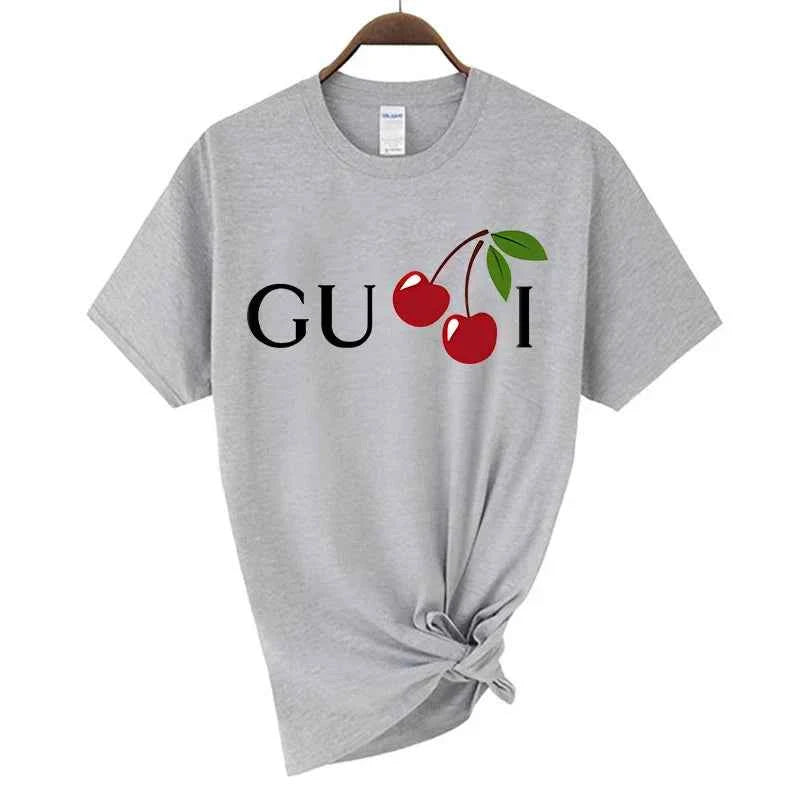 High Quality Women'S Cotton T Shirt Letter Printed Daily Blouse Tops  Classic Style Short Sleeve Female Harajuku Y2K Tee