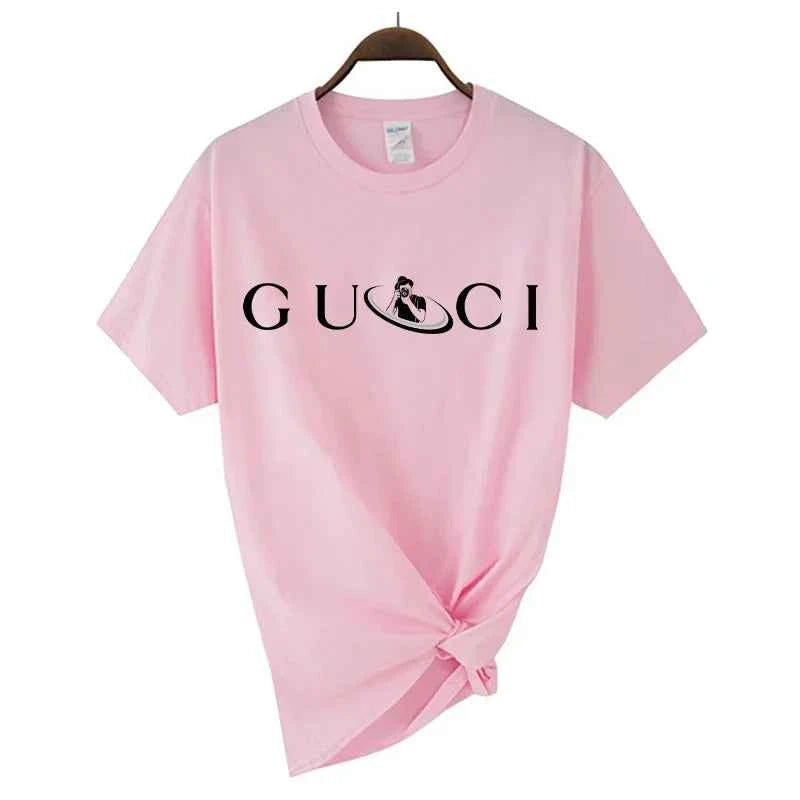 High Quality Women'S Cotton T Shirt Letter Printed Daily Blouse Tops  Classic Style Short Sleeve Female Harajuku Y2K Tee